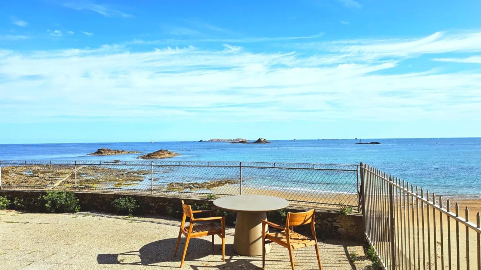 Vue Pleine Mer A La Perle Marine - La Terrasse Dinard Exteriér fotografie