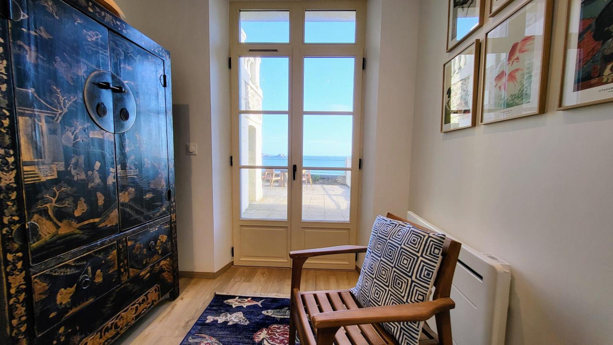 Vue Pleine Mer A La Perle Marine - La Terrasse Dinard Exteriér fotografie