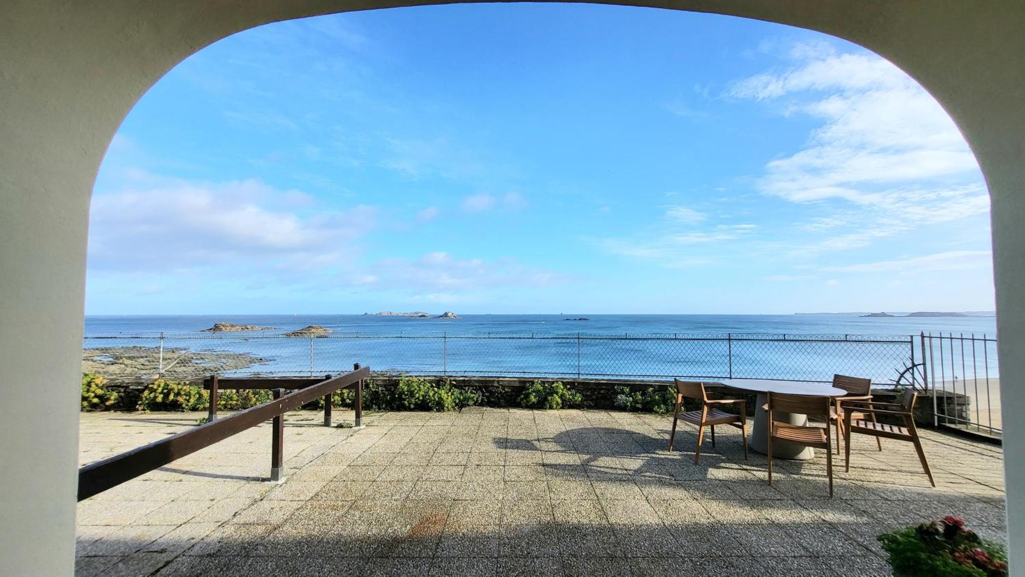 Vue Pleine Mer A La Perle Marine - La Terrasse Dinard Exteriér fotografie